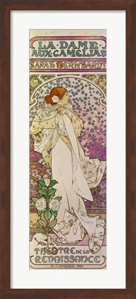 Framed La Dame aux Camelias, Sarah Bernhardt, Paris 1894 Print