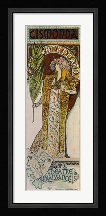 Framed Gismonda, Paris 1894 Print