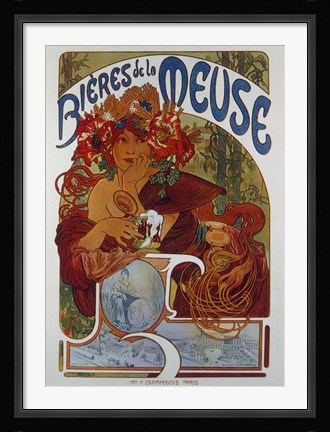 Framed Beers from the Meuse Print