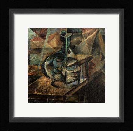 Framed Still Life With Botttle Print