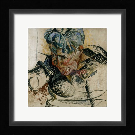 Framed Study of the Head, Portrait of the Artist's Mother 1912 Print