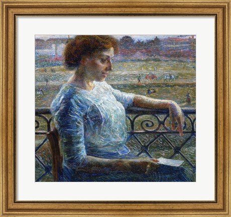 Framed Sister on the Balcony 1909 Print