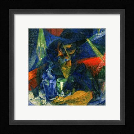 Framed Decomposition of a Female Figure at a Table Print