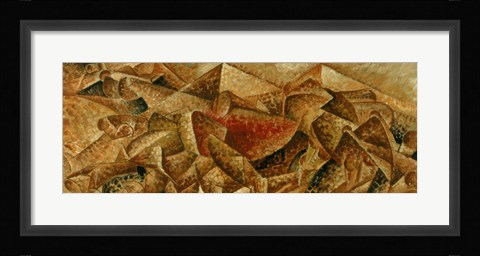 Framed Plastic Dynamism: Horse &amp; Tenement Print