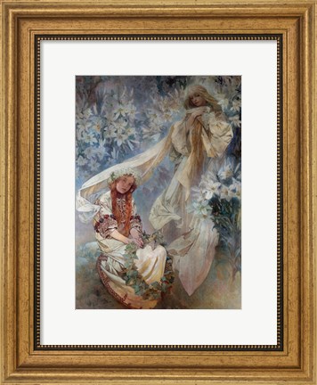 Framed Madonna of the Lilies, 1905 Print