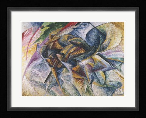 Framed Dynamism of a Cyclist Print