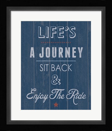 Framed Enjoy The Ride Print