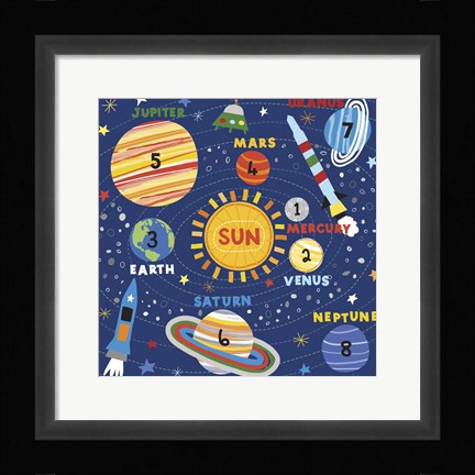 Framed Space Explorer I Print