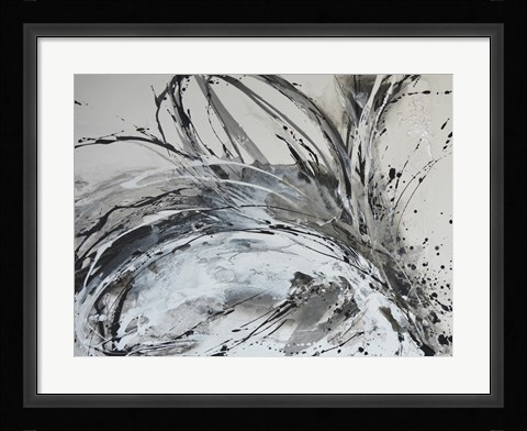 Framed Monochrome Flora II Print