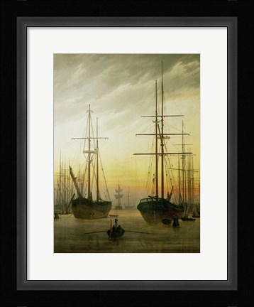 Framed Ships in the Harbour, 1774-1840 Print