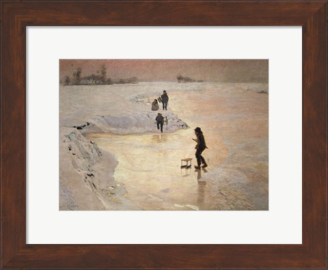 Framed Skaters, 1891 Print