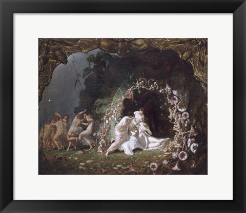 Framed Titania Sleeping, 1841 Print