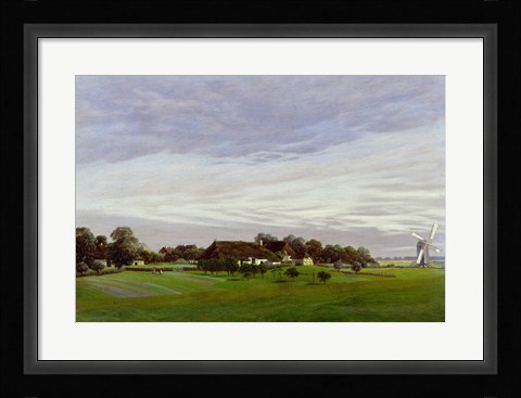 Framed Flat Countryside (Isle of Ruegen or near Greifswald), 1822-1823 Print