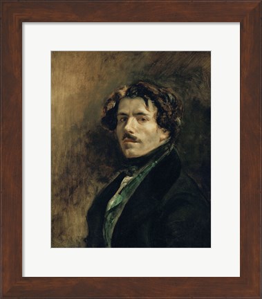 Framed Delacroix, Self-Portrait Print