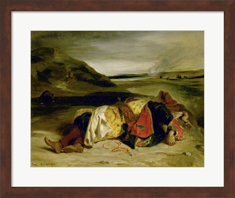 Framed Death of Hassan, 1825 Print