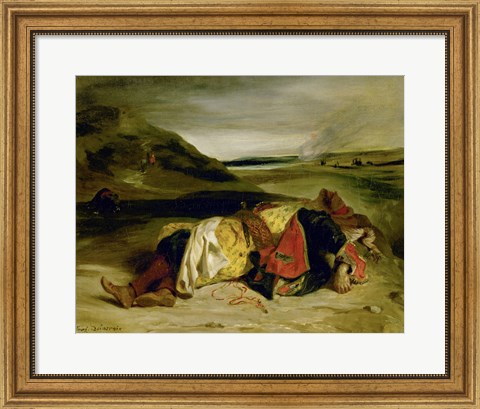 Framed Death of Hassan, 1825 Print
