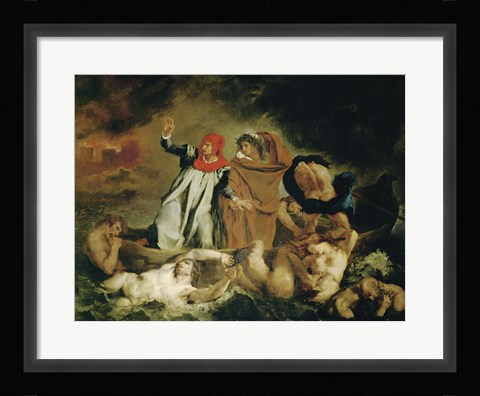 Framed Dante and Virgil, 1822 Print