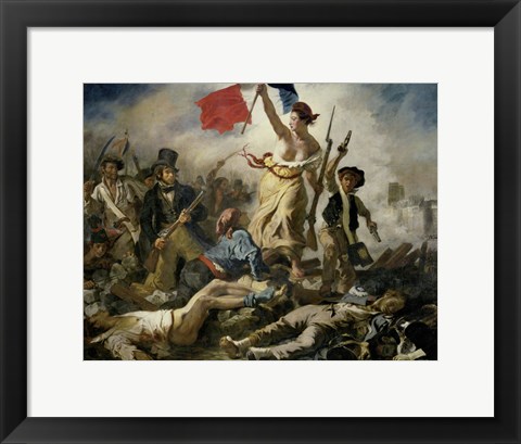 Framed Liberty Leading the People, 1830 Print