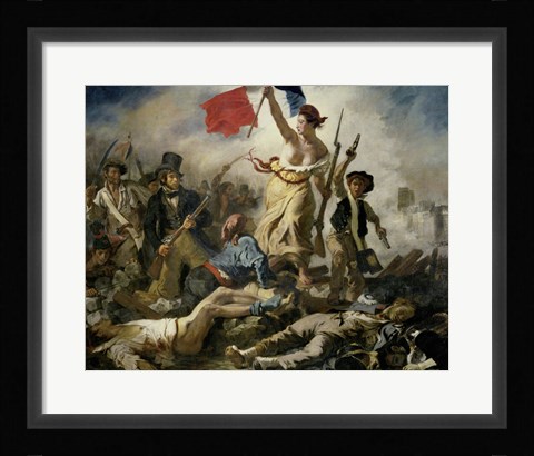 Framed Liberty Leading the People, 1830 Print