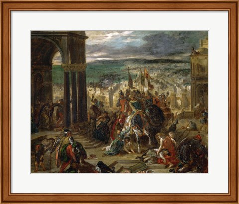 Framed Constantinople Taken by the Crusaders, 1204 Print