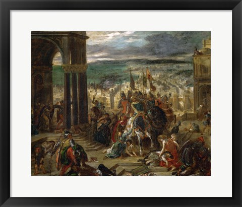 Framed Constantinople Taken by the Crusaders, 1204 Print