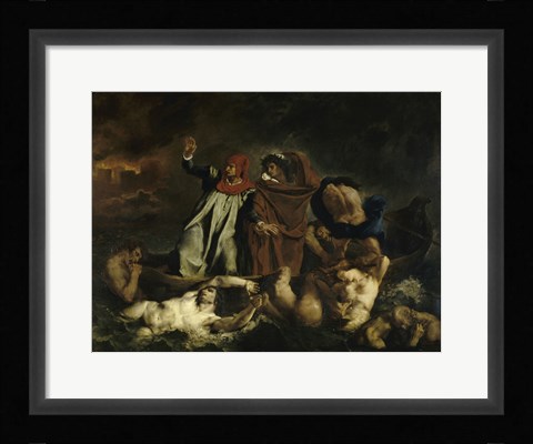 Framed Dante and Virgil in Hell (Dante's Boat) 1822 Print
