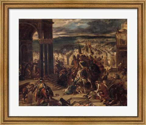 Framed Entrance of the Crusaders into Constantinople, 1852 Print