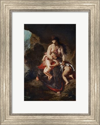 Framed Wrathful Medea, 1862 Print