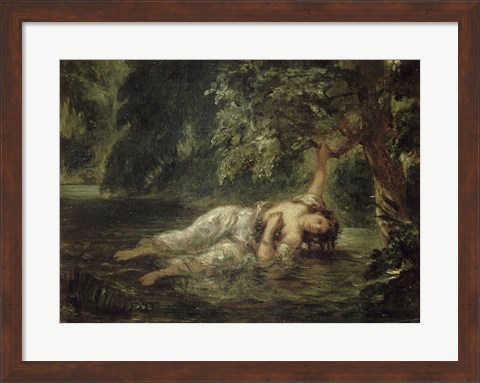 Framed Death of Ophelia Print