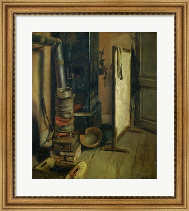 Framed Corner of a Painter&#39;s Study, the Stove Print