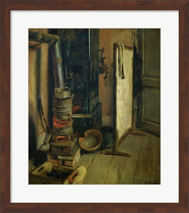 Framed Corner of a Painter&#39;s Study, the Stove Print