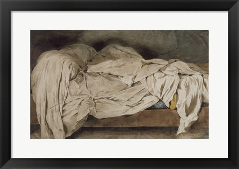 Framed Unmade Bed Print