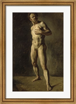 Framed Study of a Male Nude Print