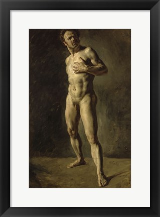 Framed Study of a Male Nude Print