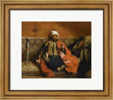 Framed Turk, Smoking on a Divan Print
