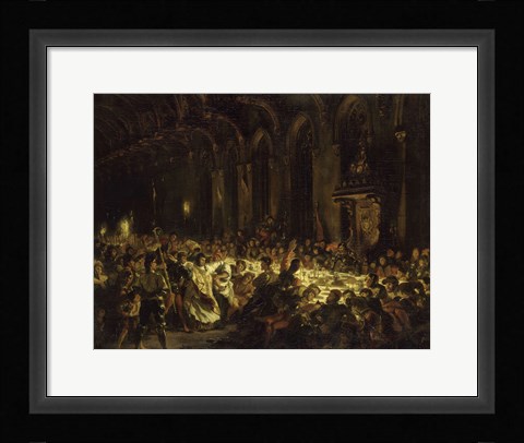 Framed Wild Boar of the Ardennes, 1829 Print