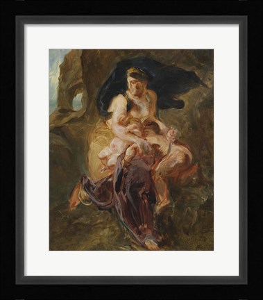 Framed Medea about to Kill her Children Print