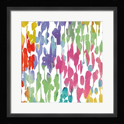 Framed Splashes of Color II Print
