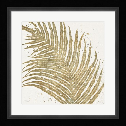 Framed Gold Leaves I Print