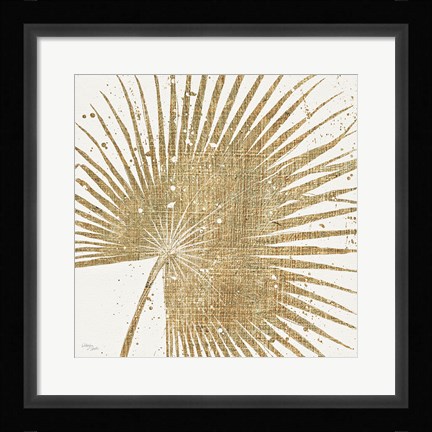 Framed Gold Leaves II Print