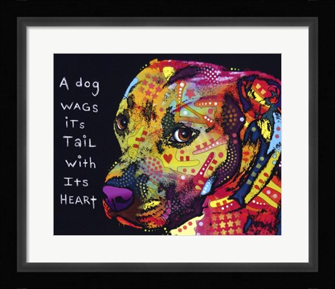 Framed Gratitude Pitbull Print