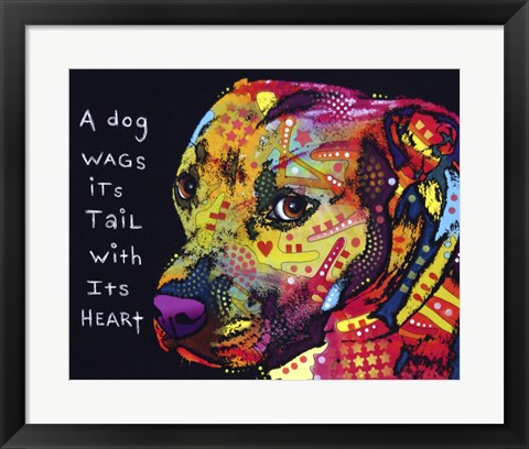 Framed Gratitude Pitbull Print