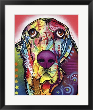 Framed Basset 1 Print