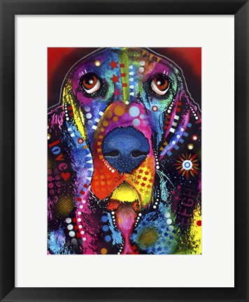 Framed Basset 2 Print