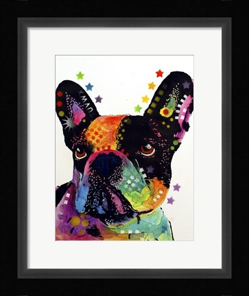 Framed French Bulldog 1 Print