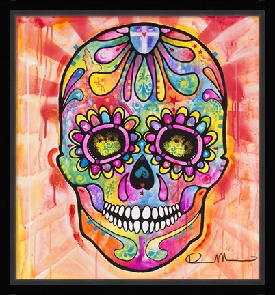 Framed Sugar Skull - Day of the Dead Print