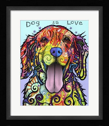 Framed Dog Is Love Print