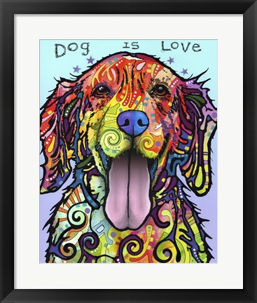 Framed Dog Is Love Print