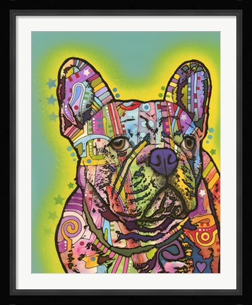 Framed French Bulldog III Print