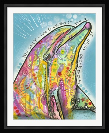 Framed Dolphin Print